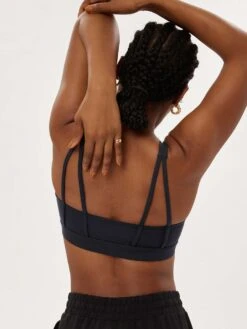 Girlfriend Collective Andy Split Spra Bra - Black