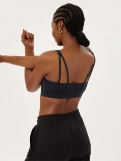 Girlfriend Collective Andy Split Spra Bra - Black -Clothing Shop 006551995alt5
