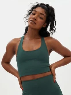Girlfriend Collective Rib Paloma Bra - Moss