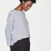 Thought Organic Cotton Breton Stripe Top - White