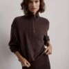 Varley Collett Half Zip Midlayer - Coffee Bean