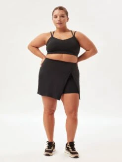 Girlfriend Collective Float Cass Split Skort - Black