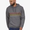 Patagonia Line Logo Ridge Stripe Uprisal Hoody - Gravel Heather