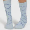 Thought Marjorie Fluffy Bed Socks - Chambray Blue