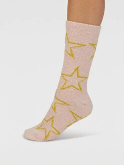 Thought Marjorie Fluffy Bed Socks - Faded Rose Pink