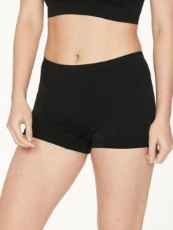 Thought Recycled Nylon Seamless Shortie Briefs - Black