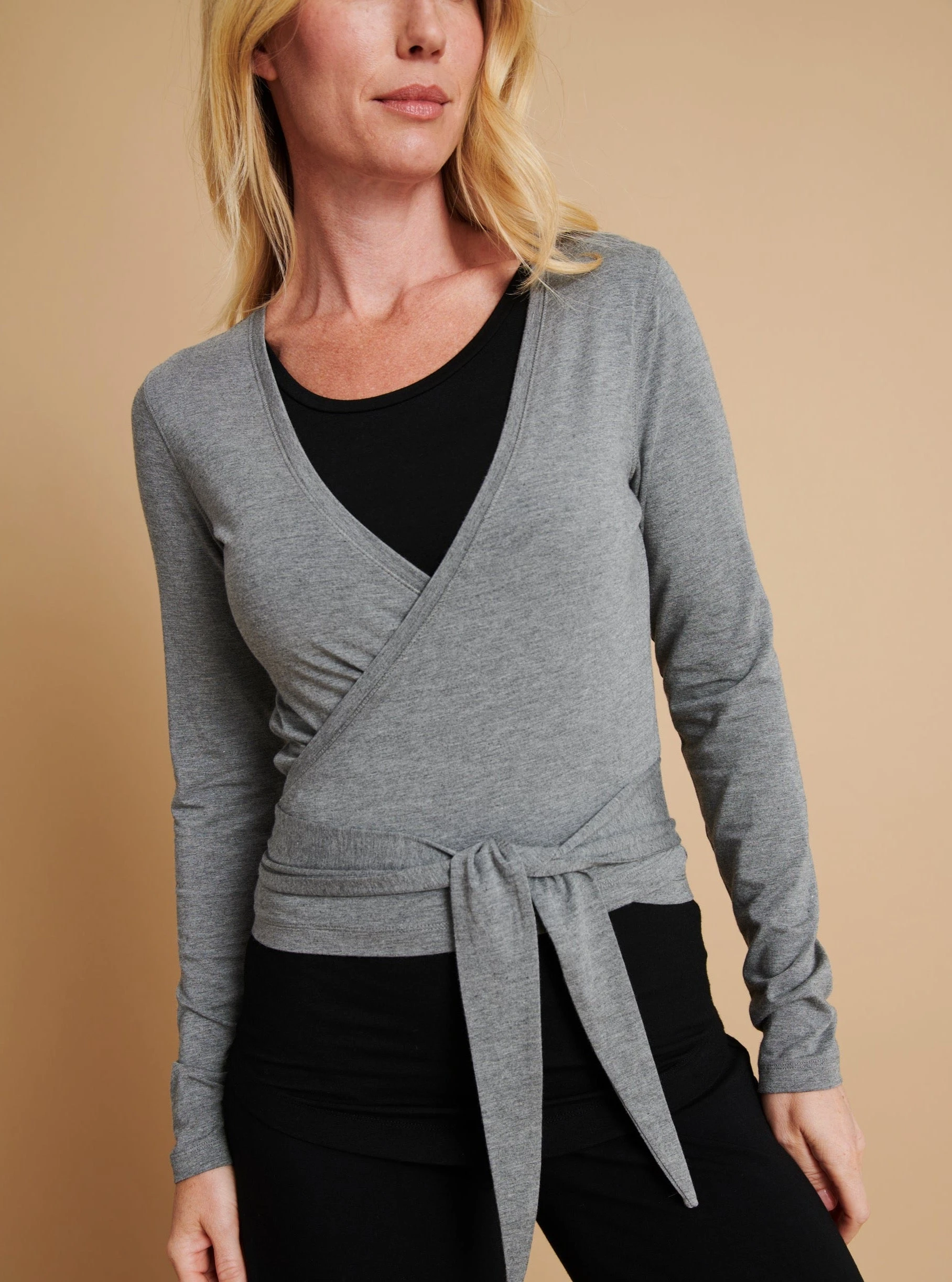Asquith Calm Wrap - Grey Marl 2 Asquith Calm Wrap - Grey Marl - Image 2