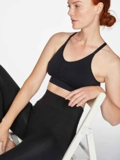 Thought Essential Bamboo & Organic Cotton Thick Leggings - Black -Clothing Shop WWB4064 BLACK Heavy Bamboo Leggings in Black 1