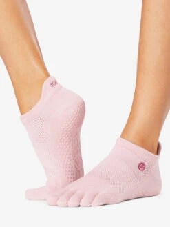 ToeSox Grip Full Toe Low Rise - Happy