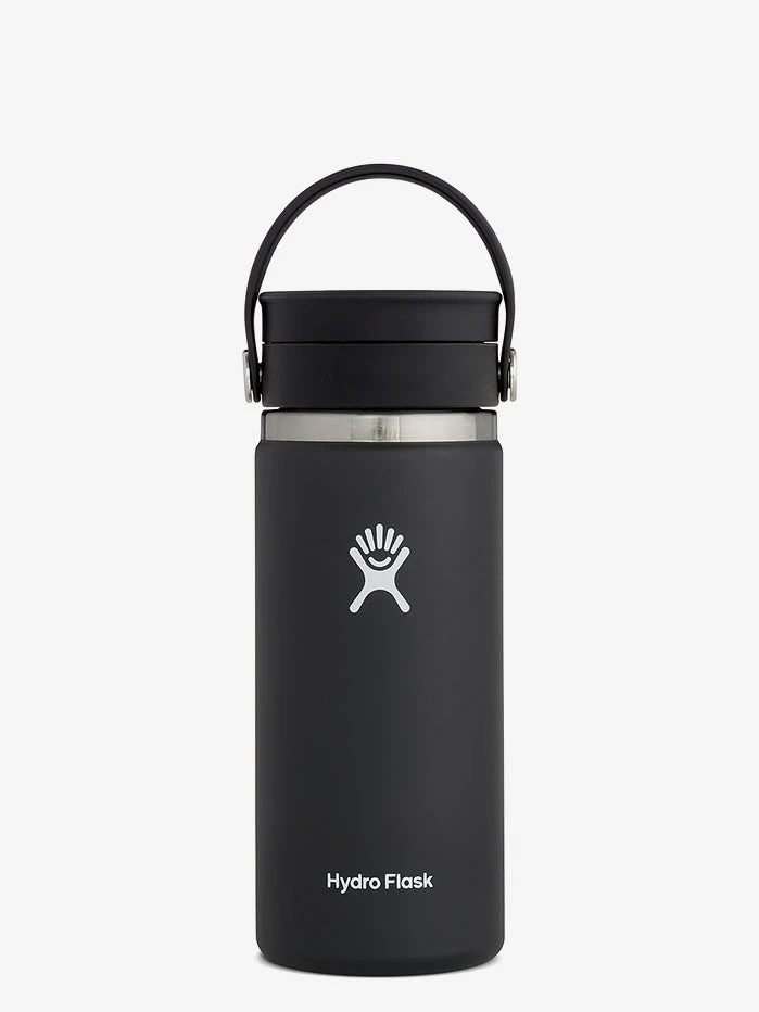 Hydro Flask 473ml (16oz) Wide Mouth W/Flex Sip Lid - Black 1 Hydro Flask 473ml (16oz) Wide Mouth W/Flex Sip Lid - Black