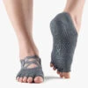 ToeSox Grip Half Toe Elle - Charcoal Grey