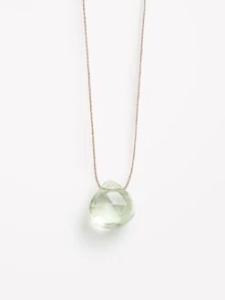 Wanderlust Life Fine Cord Necklace - Mint Green Amethyst