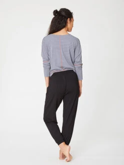 Thought Emerson Joggers - Black -Clothing Shop wsb3548 black emerson tie waist joggers 0005 1